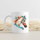 Boho Floral Horse - 11 oz Mug