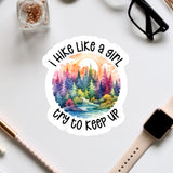 a sticker that says i like like a sun city to keep up