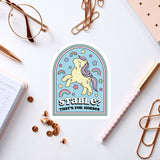 a sticker that says stable that's for horses