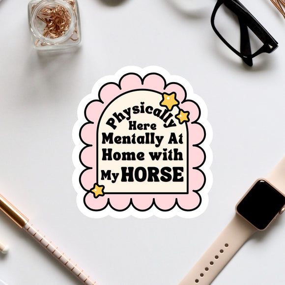 a sticker with a humorous text that reads 
