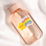 a bottle with a sticker of a bear on it