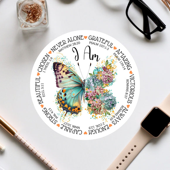 a blue butterfly sitting on top of a white table