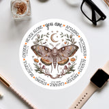 a sticker with a picture of a butterfly on it