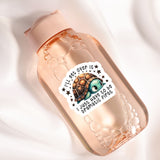 A pink bottle with a sticker featuring a cartoon turtle and the text "I'll see over it, I just have to be dramatic first".