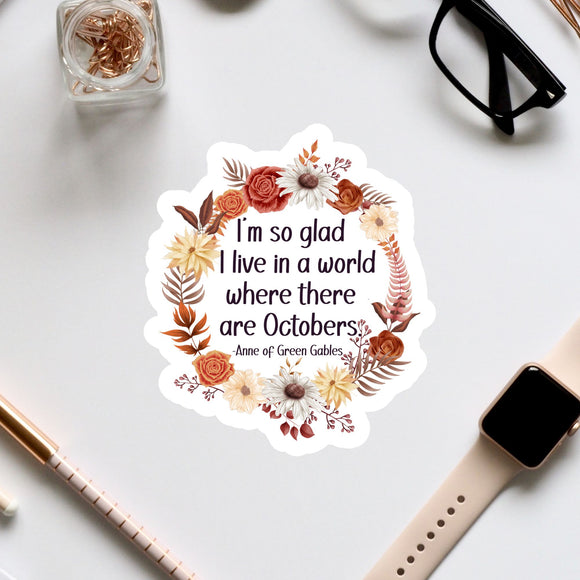 a sticker with a quote from the book 