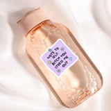 A pink bottle with a label that says "NOT TO YOU: BITCH YOU STRESS ME OUT"